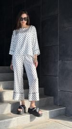 Костюм білий в горох Ermanno Scervino