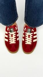 Кросівки Adidas x Gucci Gazelle "Red Velvet" (Limited Edition) - Зображення 2
